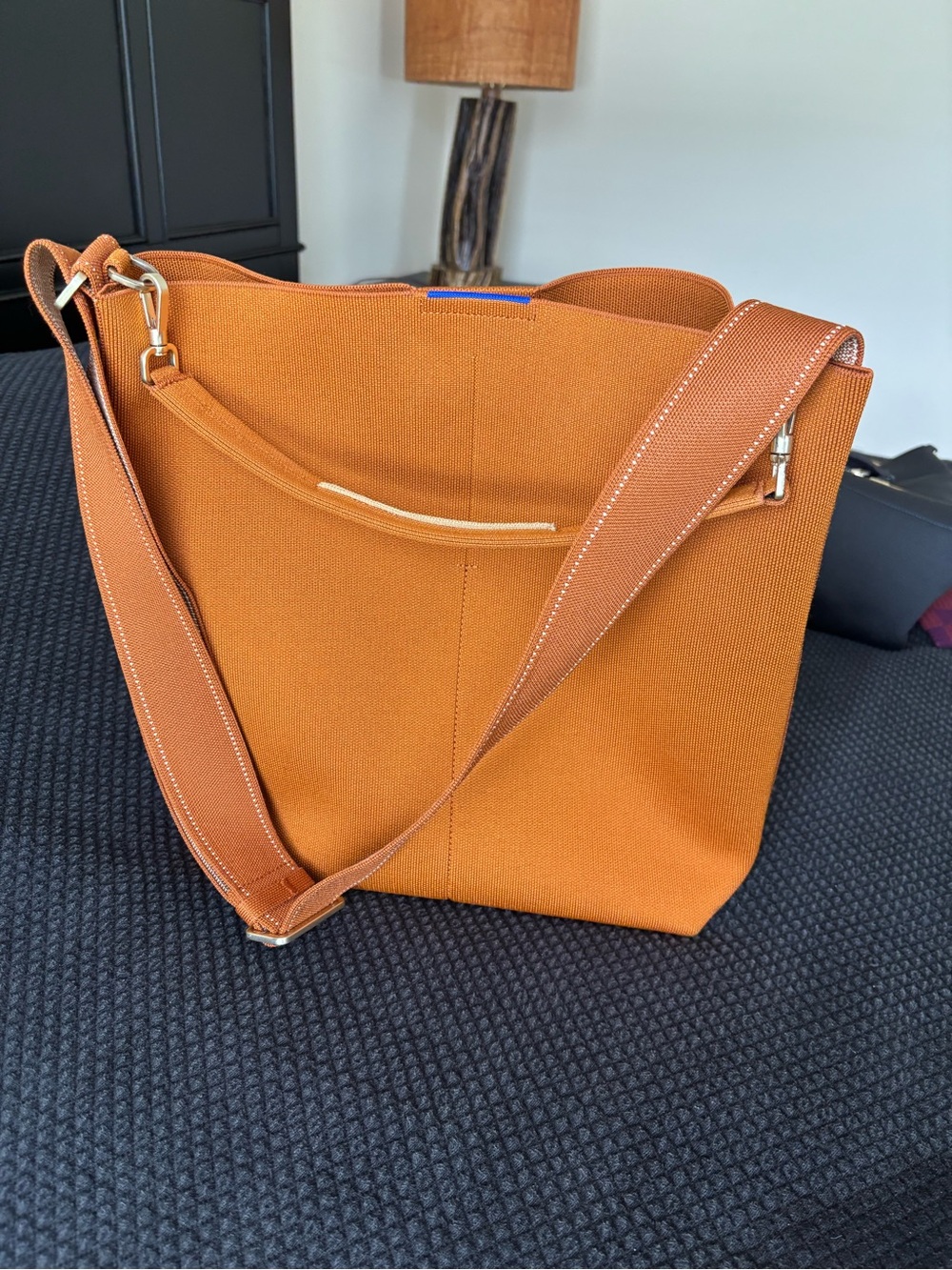 EUC Rothy’s the Bucket Bag in Cognac Amber
